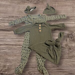 Sleeping Gown & Footed pajamas, Moose+Whale & L’ovedbaby